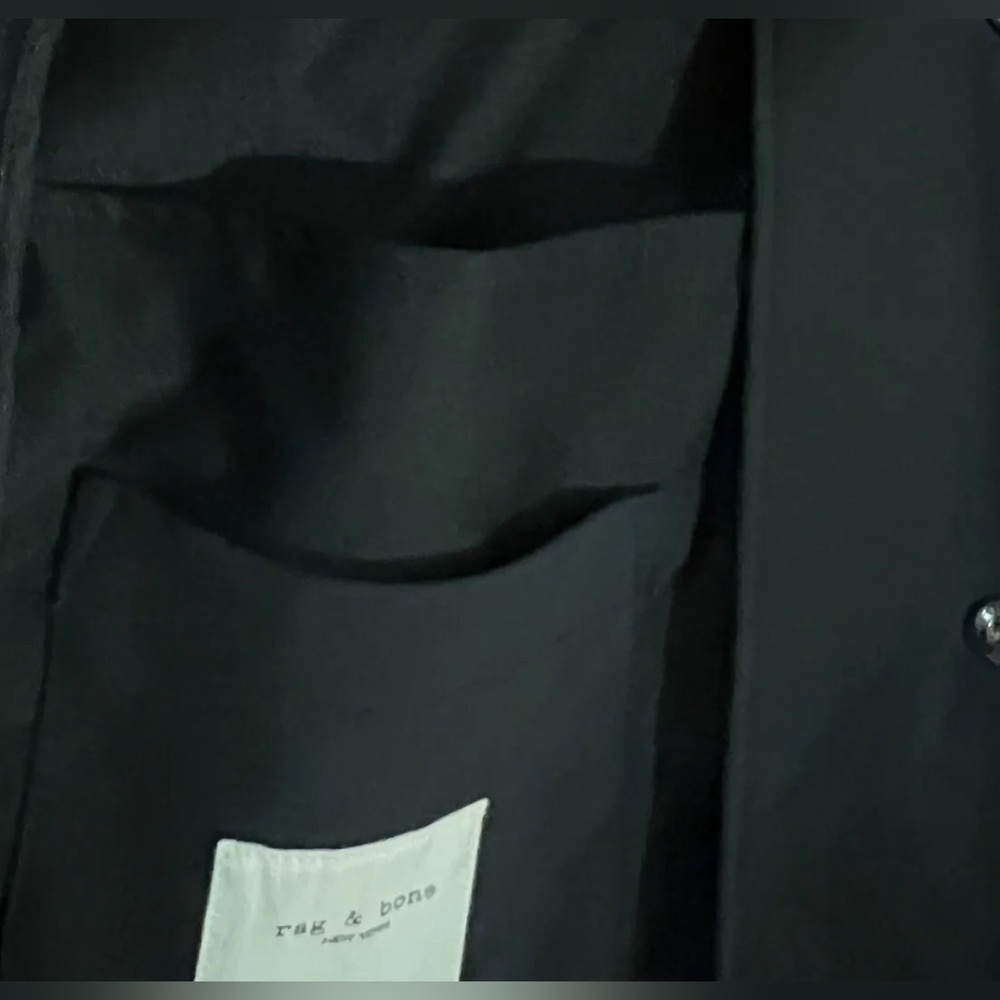 RAG  & BONE. Performance Fabric Tech Focus Black Snap Jacket Men M 42” Chest. - Picture 5 of 8